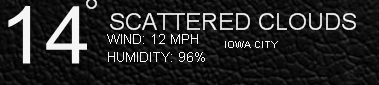screenshot of the weather widget